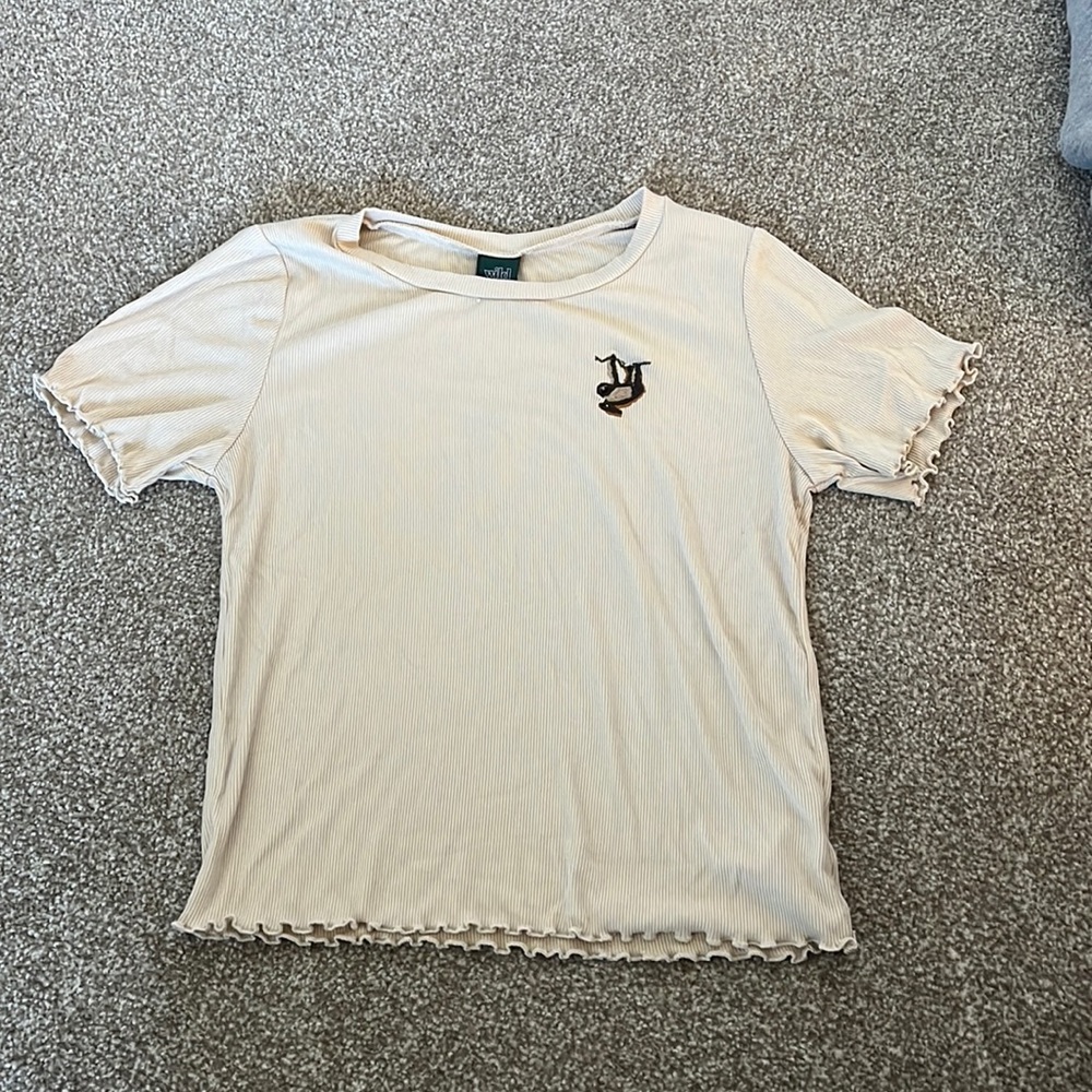 Women’s Crop Sloth Tee Wild Fable from Target Size Medium